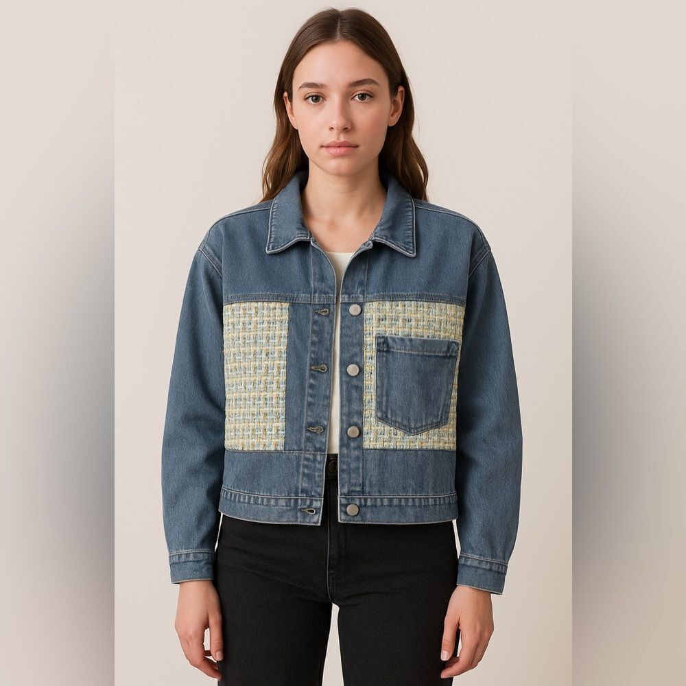 Stylish denim jacket size L NWT